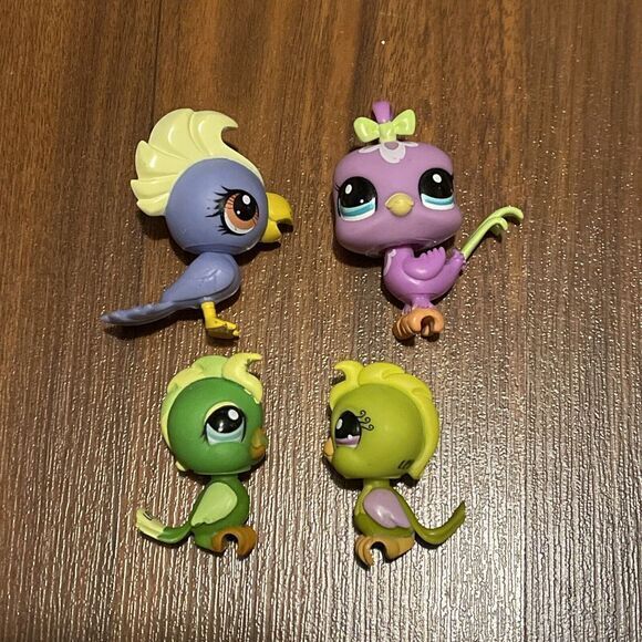 LPS Littlest pet shop bird Lot parakeet parrot green purple‎ 1369 2639 1386 3296 - Picture 1 of 16